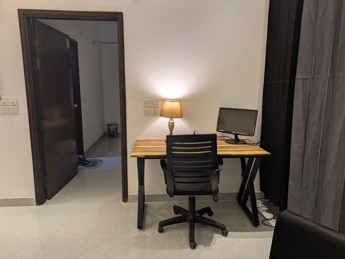 Study corner Study corner with timber desk